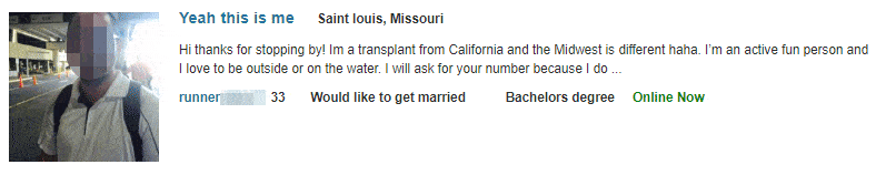 Dating profiles in Saint Louis