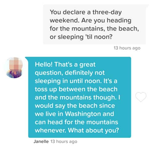 Questions to ask on tinder