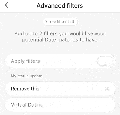 Tinder filter