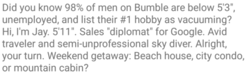 5 Bumble Profile Tips That Get Guys Dates (+ Bio Examples!) 7 funny profile example copy