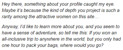 Proven POF Openers You Can Send To Any Match! 2 POF message example for guys