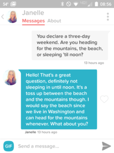 Tinder icebreaker example that really works