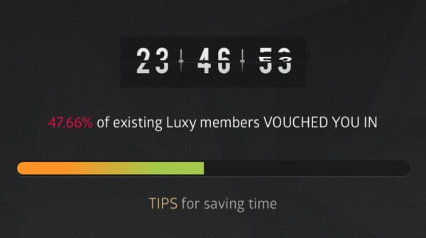 Luxy countdown clock