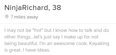 tinder profile example with flaws