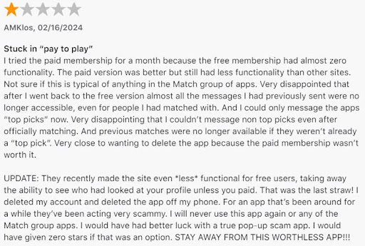 OurTime Google reviews