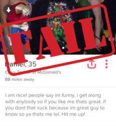 bad tinder bio example