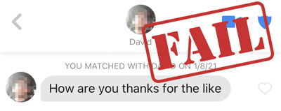 9 Funny Tinder Messages That Work Like Magic (2022) 1 example of a boring Tinder message