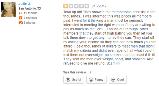 one star Texas Singles review