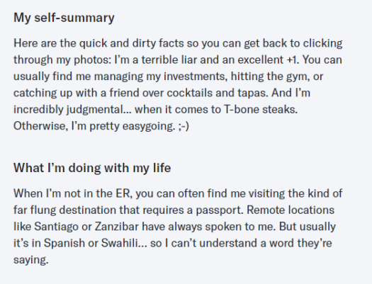Profile Self Summary In A Dating Site Profile Self Summary In A Dating Site