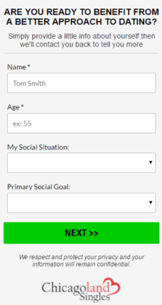 Chicagoland Singles matchmaking service contact form