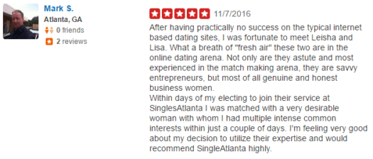 Single Atlanta Yelp review