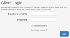Maryland Matchmakers client login