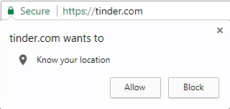 Tinder web browser notification