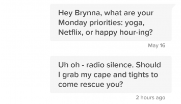 12 Tinder First Message Examples (That Actually Work!) 11 Tinder message including a follow up and GIF