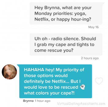 Folgenachricht auf Tinder
