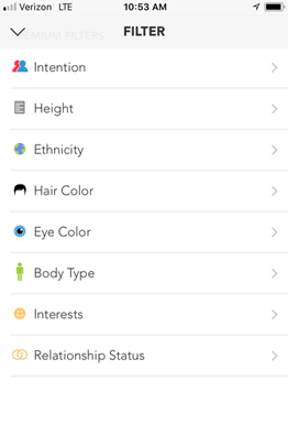 Clover app search filters