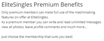 Elite Singles premium benefits