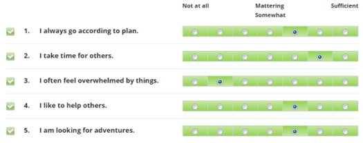 eDarling personality test