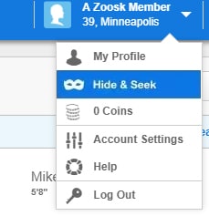 Hide and Seek on Zoosk