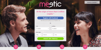 Знімок екрану Meetic.fr