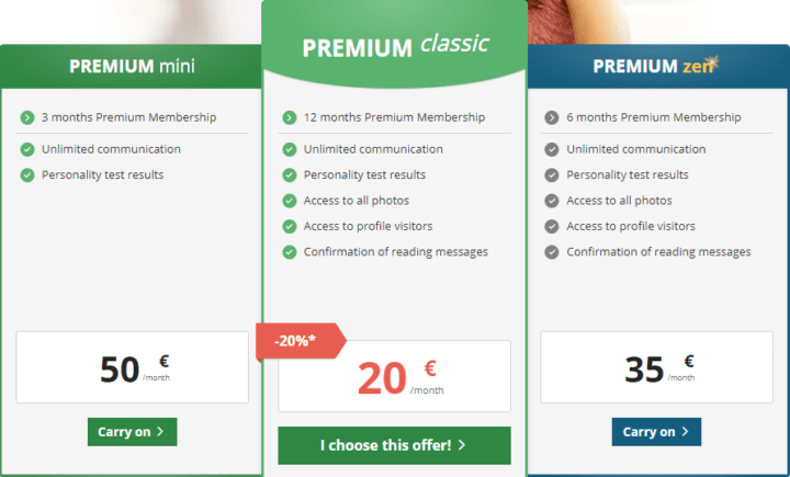 Cost of eDarling.fr membership