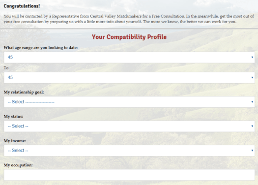 Central Valley Matchmakers Reviews - Should You Hire Them? 5 central valley matchmakers interview form