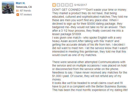 central valley matchmakers reviews on yelp