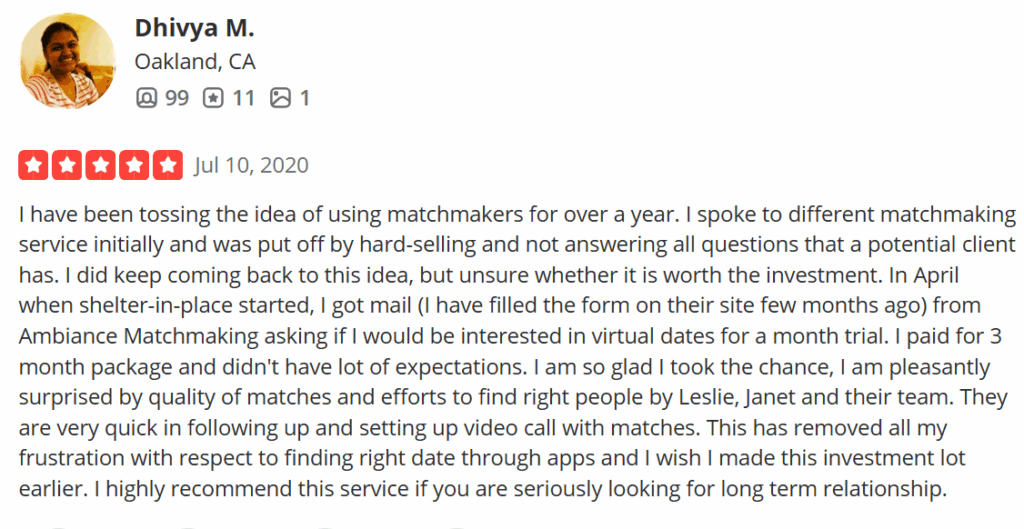 Ambiance reviews Chicago