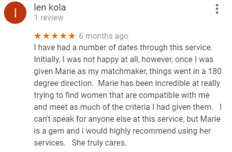 google reviews east bay matchmakers