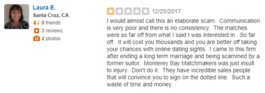 Monterey Bay Matchmakers Reviews: Should You Hire Them? 10 monterey bay matchmakers review on yelp