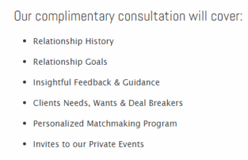 Consultation agenda for Rose Matchmaking