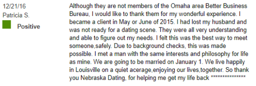 Nebraska dating BBB reviews