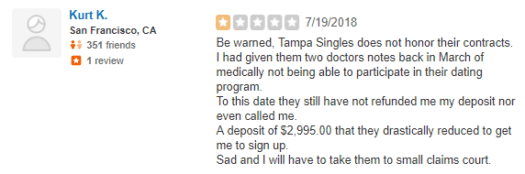 Tampa singles yelp reviews
