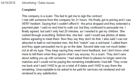 tampa singles bbb complaint