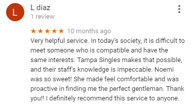 tampa singles google review