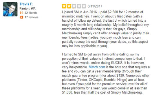 yelp simply matchmaking