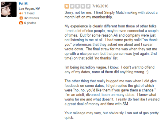 yelp simply matchmaking review