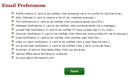 Farmers Only email preferences