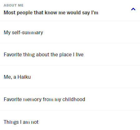 About Me OkCupid