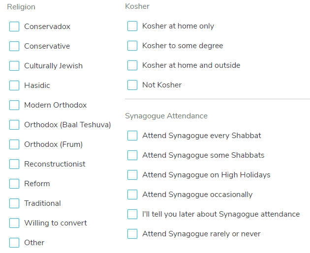 JDate match filters