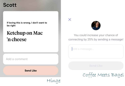 Hinge vs CoffeeMeetsBagel (2023) - Which Is Better For You? 7 Sending a message with your Like