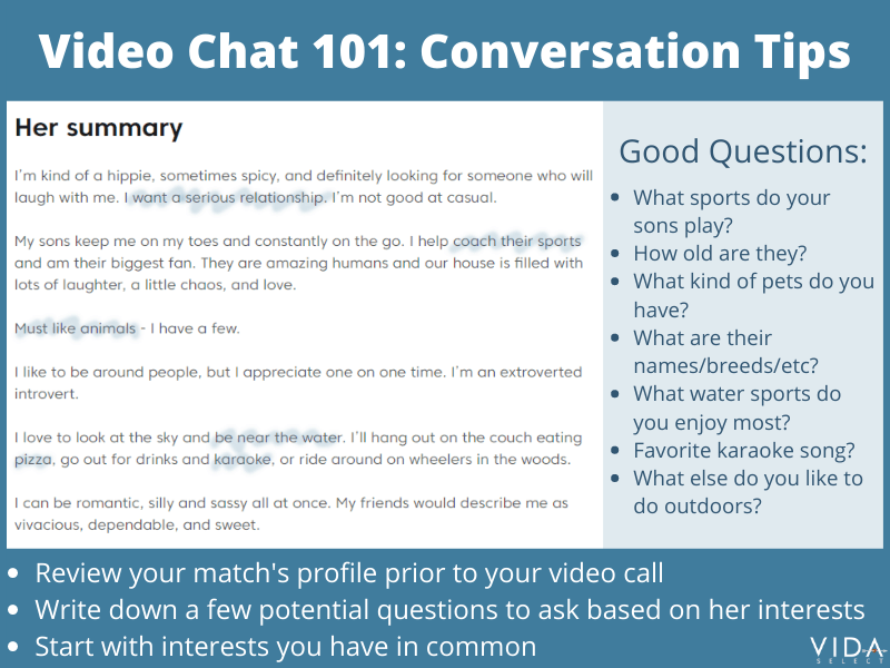 Video Chat Conversation Tips
