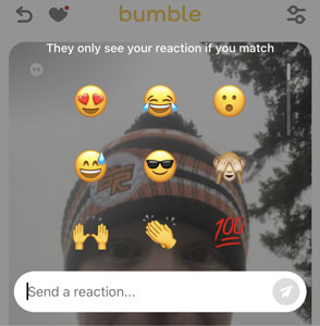 Bumble emoji reaction