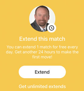 Extend a Bumble match