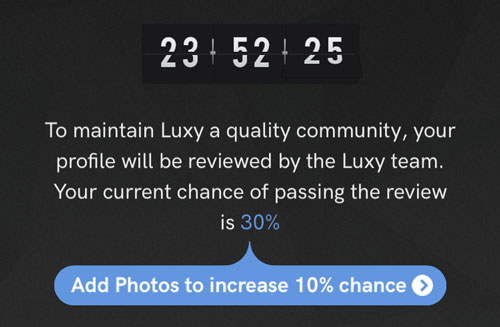 Luxy Selection Process