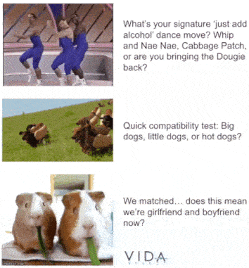 12 Tinder First Message Examples (That Actually Work!) 9 first message gifs for Tinder with accompanying messages