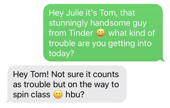 flirty text example