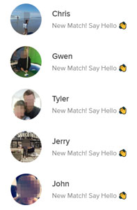 New Tinder matches