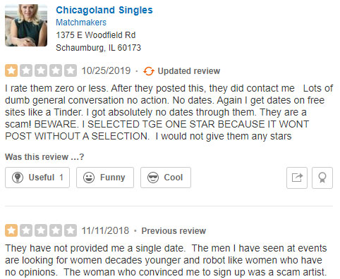 Chicagoland Singles complaint