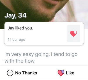 Facebook Dating likes you example